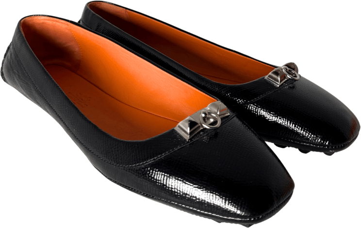 Hermès Hermès Liberty Ballerinas Größe 39 1/2 Schwarz / sehr gut