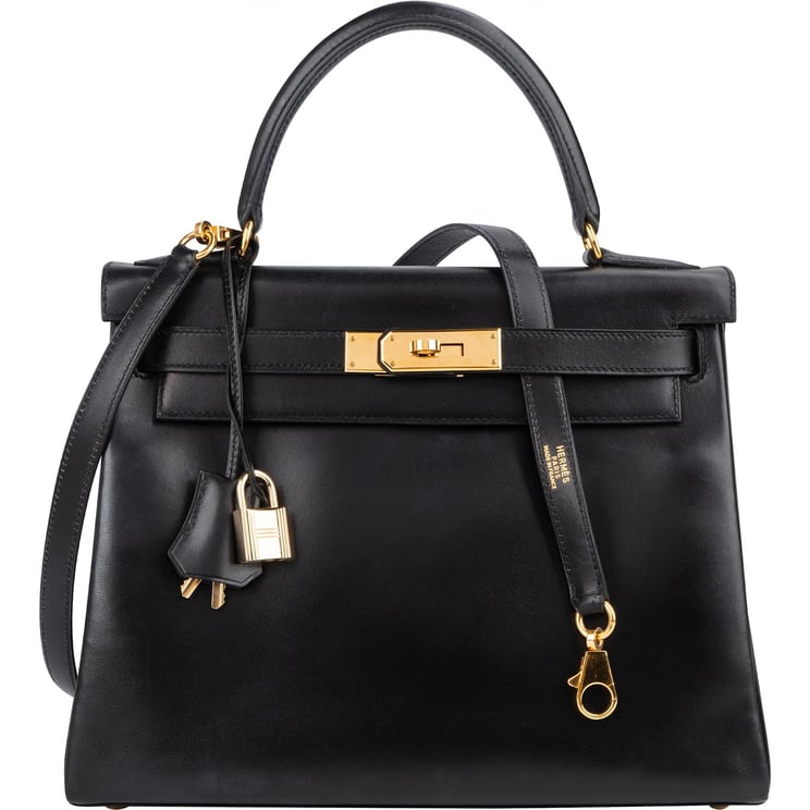 Hermès Hermès Box Calf Kelly 28 Sellier Handbag