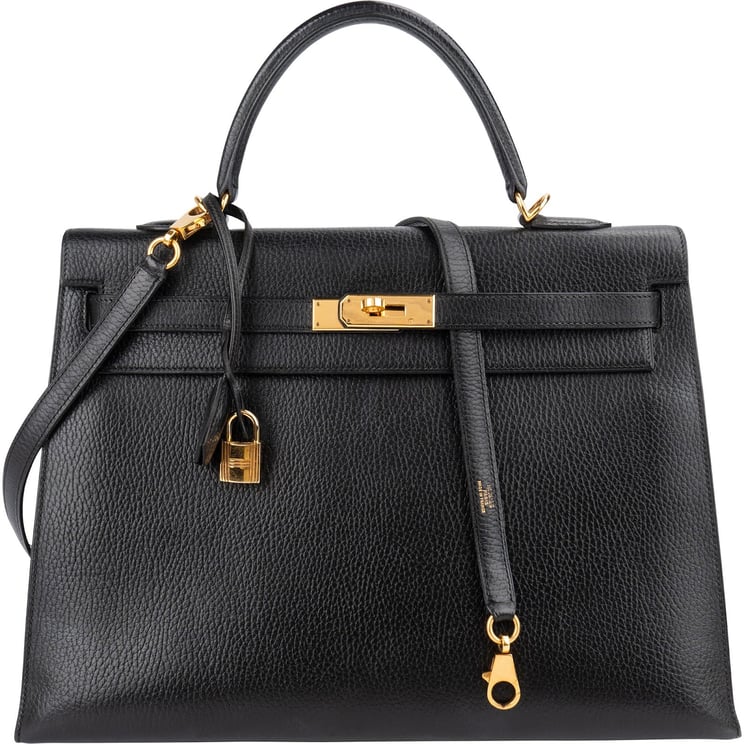 Hermès Hermès Ardennes  Leather Kelly 35 Sellier Handbag GHW