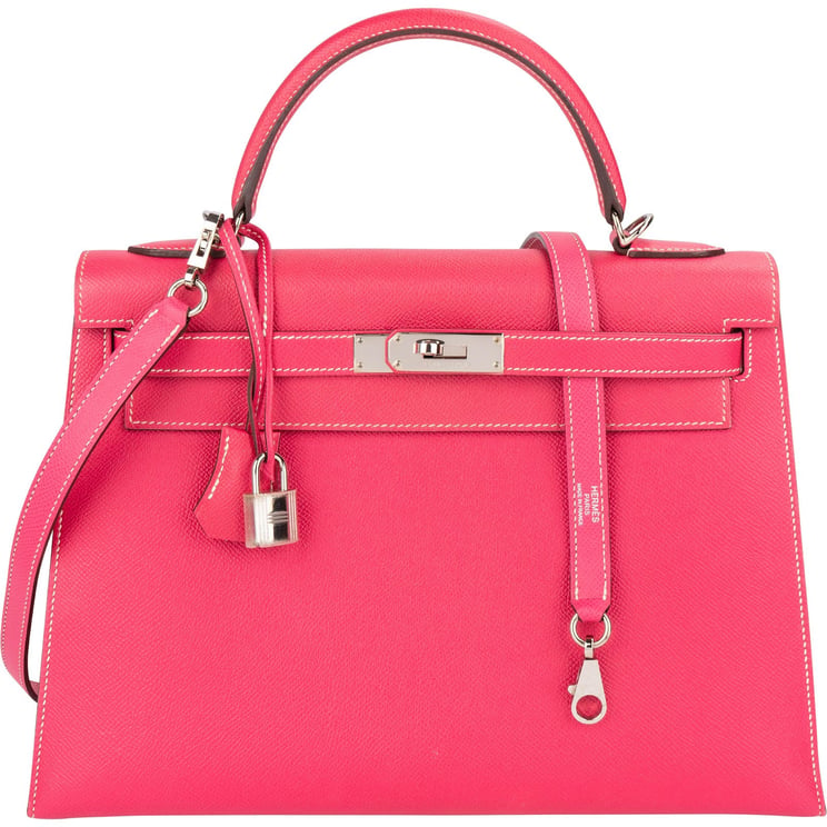 Hermès Hermès Epsom Leather Sellier Palladium Kelly 32 Handbag