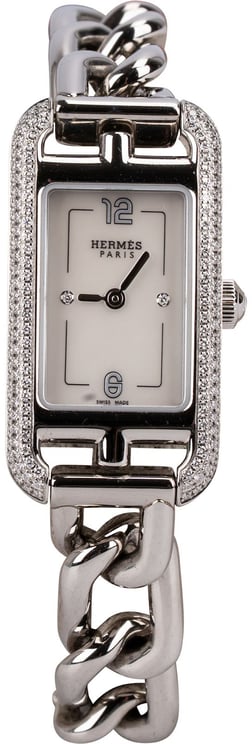 Hermès Hermès Mother of Pearl Dial Diamond Nantucket NA2.130 Watch