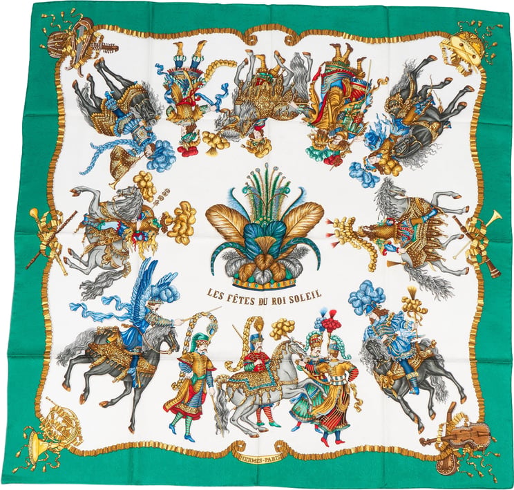 Hermès Hermès Les Fêtes du Roi Soleil Silk Carre 90 Scarf Tuch
