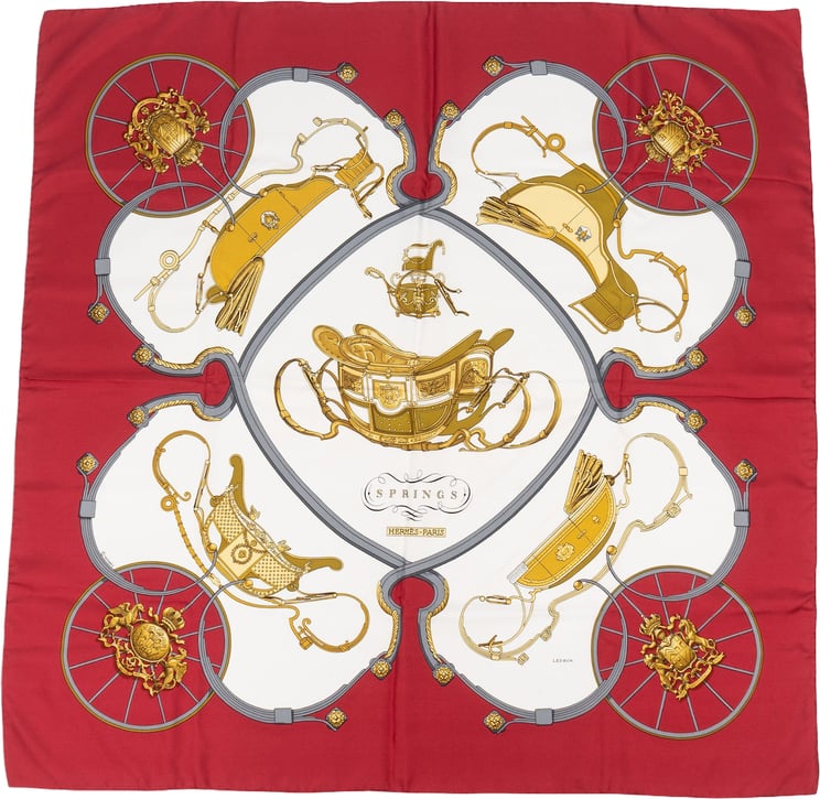 Hermès Hermès Springs Silk Carre 90 Scarf Tuch