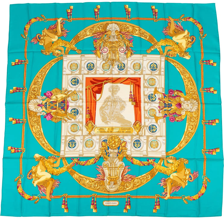 Hermès Hermès Hommage a Charles Garnier Silk Carre 90 Scarf Tuch
