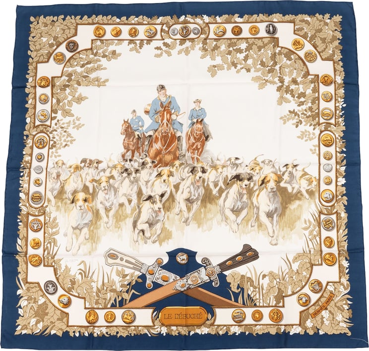 Hermès Hermès Le Débuché Silk Carre 90 Scarf Tuch