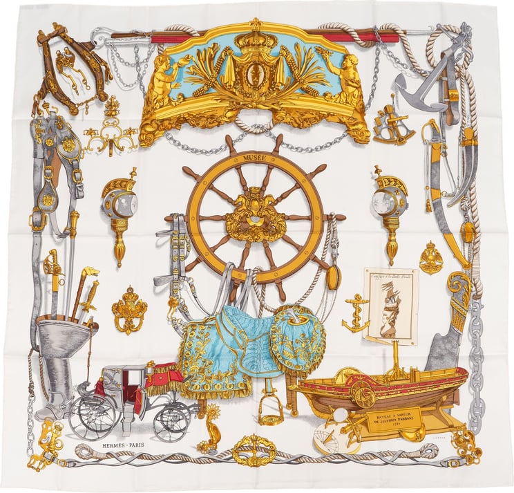 Hermès Hermès Musée Silk Carre 90 Scarf Tuch
