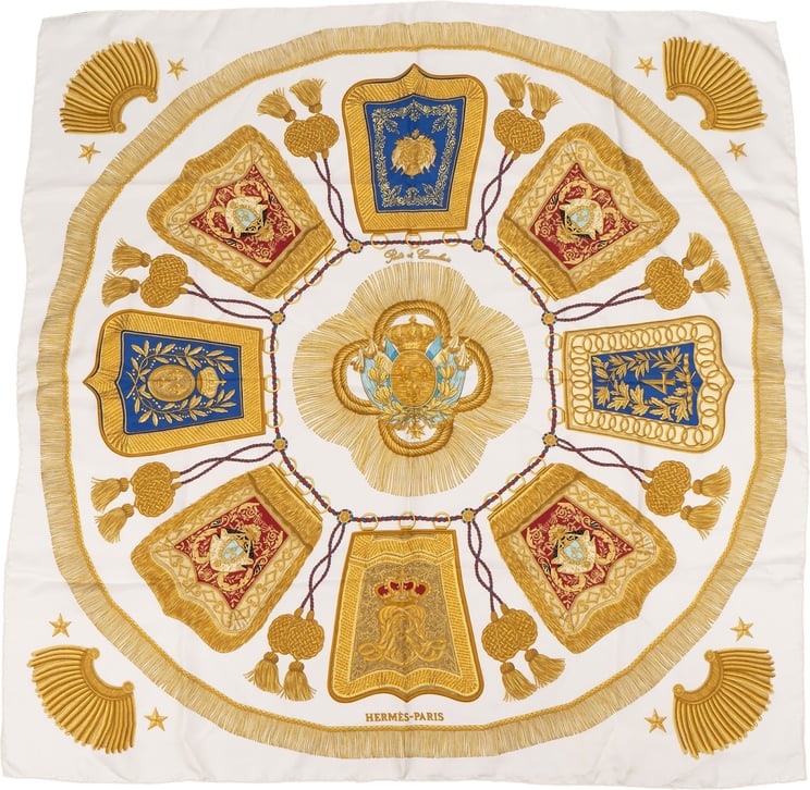 Hermès Hermès Plis et Cannes Silk Carre 90 Scarf Tuch