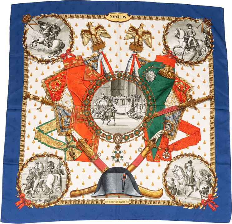 Hermès Hermès Napoleon Silk Carre 90 Scarf Tuch