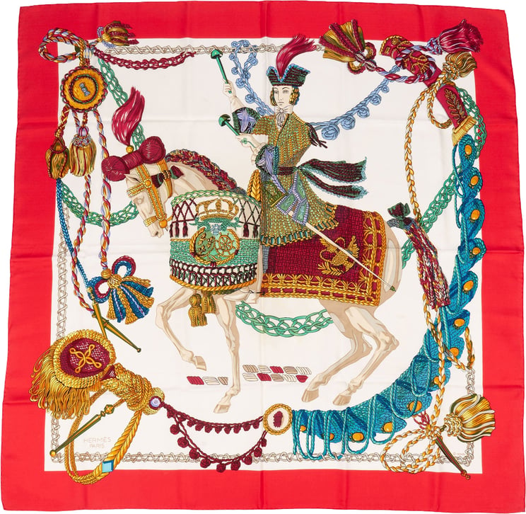 Hermès Hermès Le Timbalier Silk Carre 90 Scarf Tuch