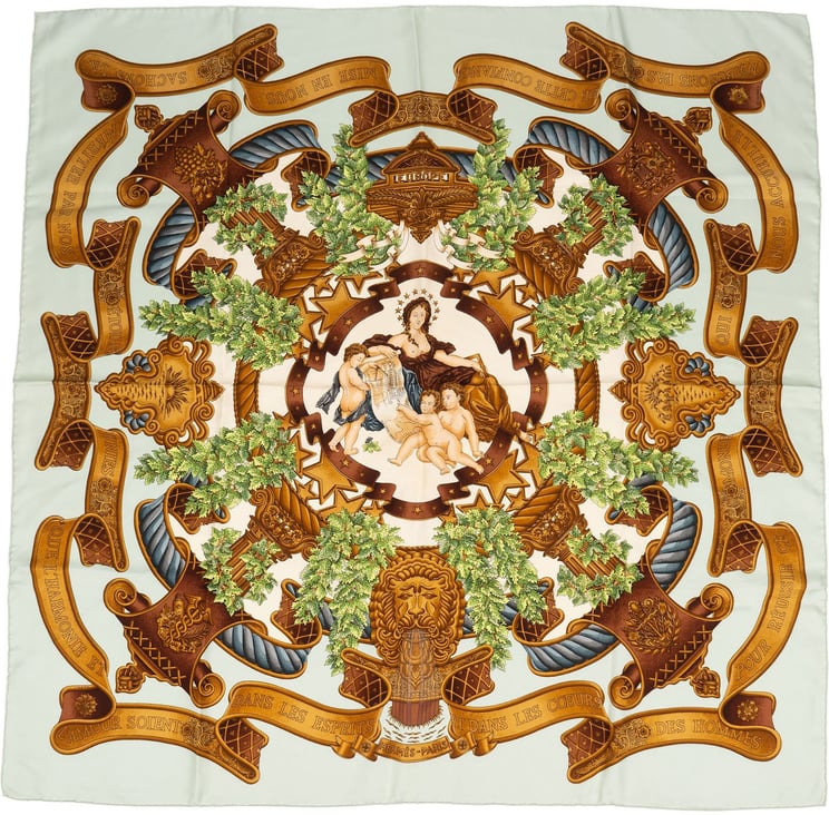 Hermès Hermès L'Europe Silk 90 Scarf Tuch