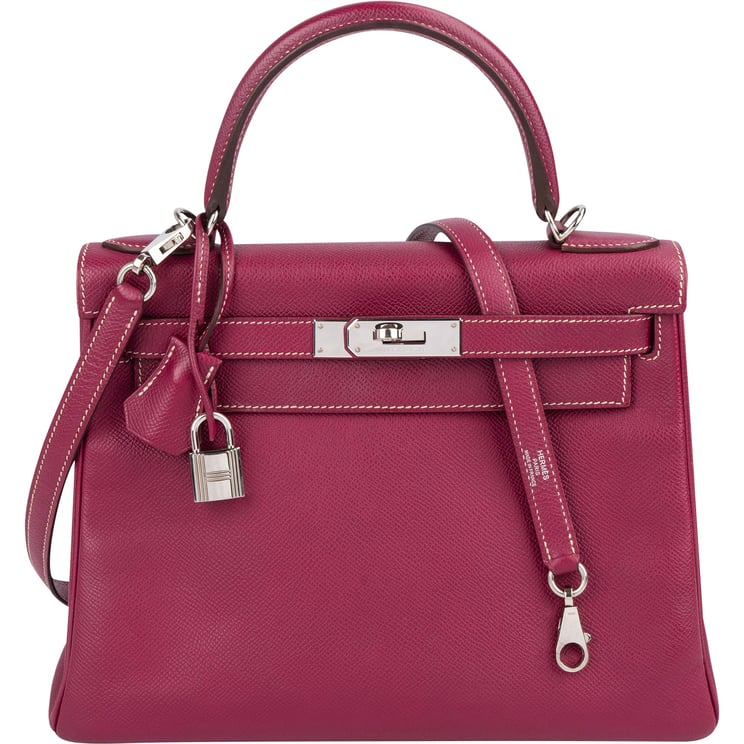 Hermès Hermès Pink Epsom Leather Kelly Sellier 28 Handbag
