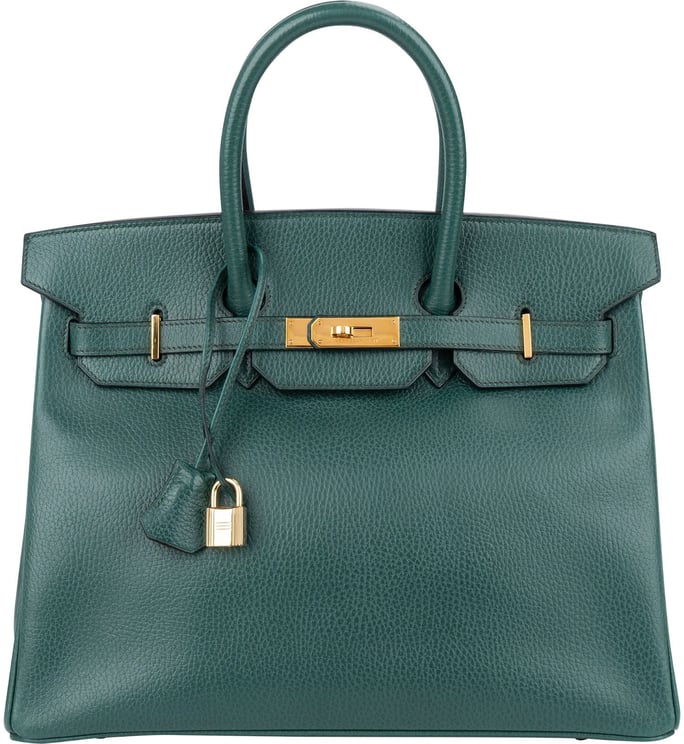 Hermès Hermès Vert Clair Ardennes Leather Birkin 35 Handbag