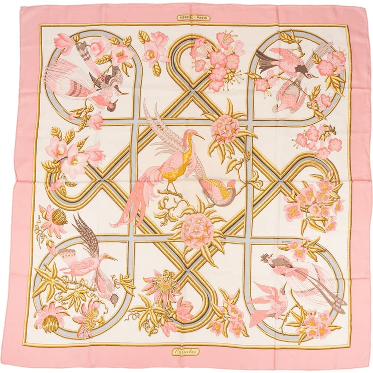 Hermès Hermès Caraibes Silk 90 Scarf Tuch