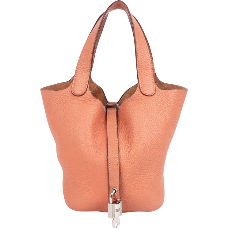 Hermès Hermès Crevette Rose Taurillon Clemence Picotin Lock 18 (PM) Handbag