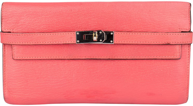 Hermès Hermès Pink Clemence Leather Kelly Wallet