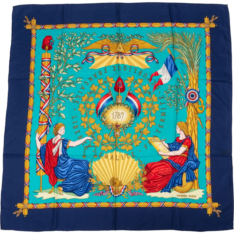Hermès Hermès Liberté Égalité Fraternité Silk 90 Scarf Tuch