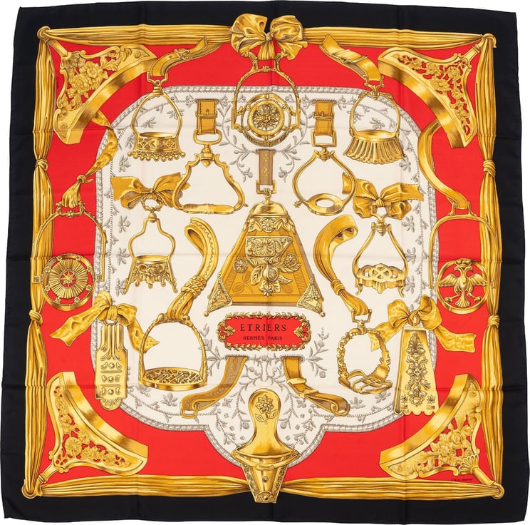 Hermès Hermès Etriers Silk 90 Scarf Tuch
