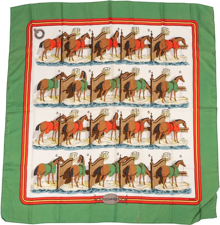Hermès Hermès Ecuries Silk Carre 90 Scarf Tuch