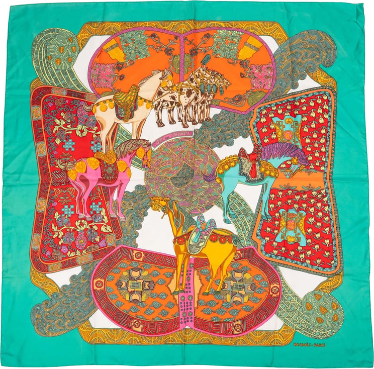 Hermès Hermès Tapis Persans Silk 90 Scarf Tuch