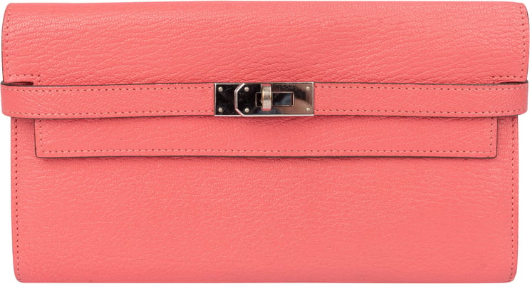 Hermès Hermès Pink Chevre Leather Kelly Wallet
