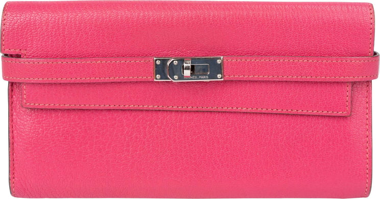 Hermès Hermès Rose Pourpre Chevre Leather Kelly Wallet