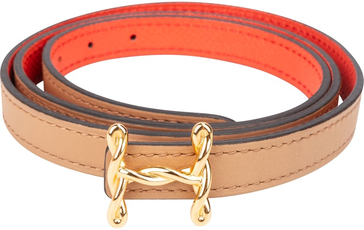 Hermès Hermès Reversible Leather Torsad Mini Belt