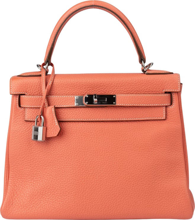 Hermès Hermès Crevette Taurillon Clemence Kelly 28 Retourne Handbag