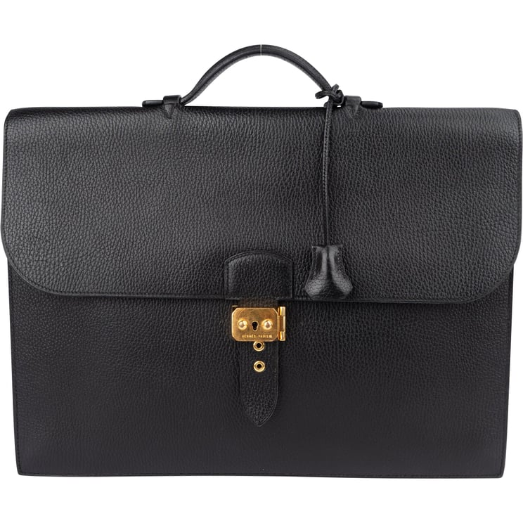 Hermès Hermès Taurillon Clémence Leather Sac à Dépêches Business Bag