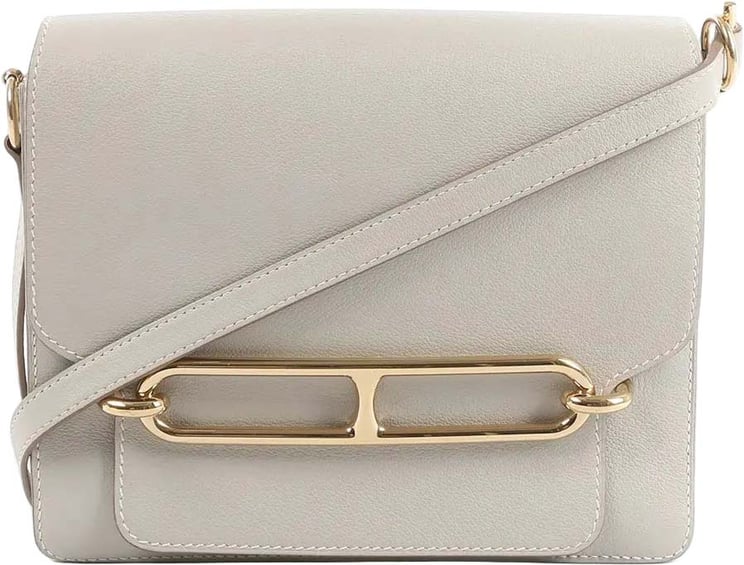 Hermès Hermes Sac Roulis 23 Evercolor Crossbody Bag in Pearl Gray C: 2018