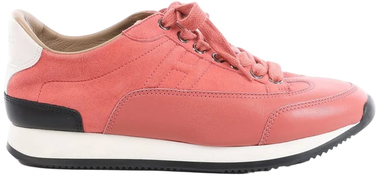 Hermès Hermès Quick Leather x Suede Sneakers in Pink, Size EU 37