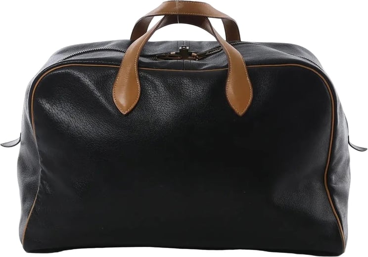 Hermès HERMES Victoria 43 Ardennes Handbag in Black ○G:1977