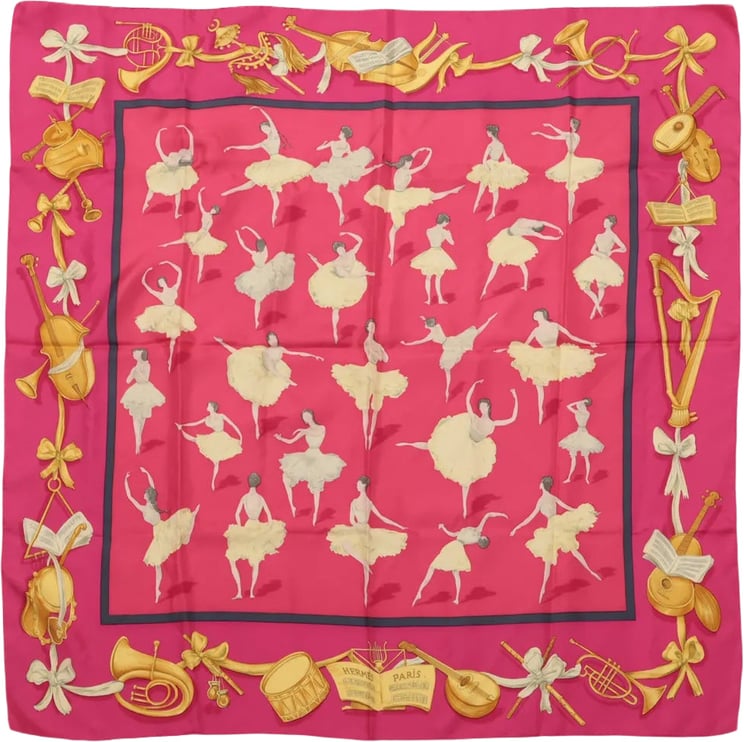 Hermès Hermès Carré 90 "La Dance ballet" Silk handkerchief in Pink