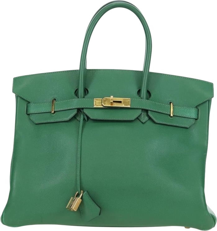 Hermès Hermes Birkin Handbag Green Togo with Gold Hardware 35