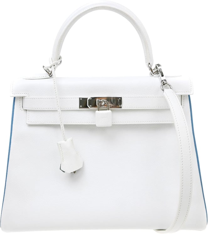 Hermès Hermes Kelly Handbag White Epsom with Palladium Hardware 35