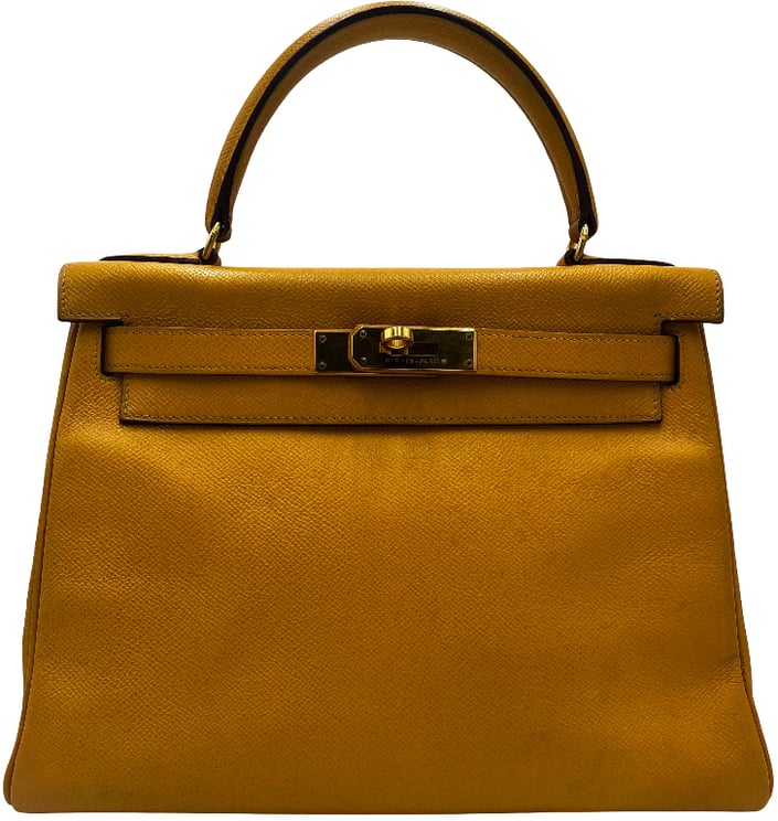 Hermès Hermes Kelly 32 Graine Couchevel Yellow leather 28