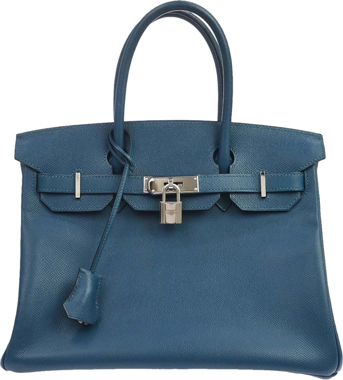 Hermès Hermes Birkin Blue Togo with Palladium Hardware 30