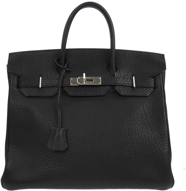 Hermès Hermes HAC Birkin Bag Black Fjord with Palladium Hardware 32
