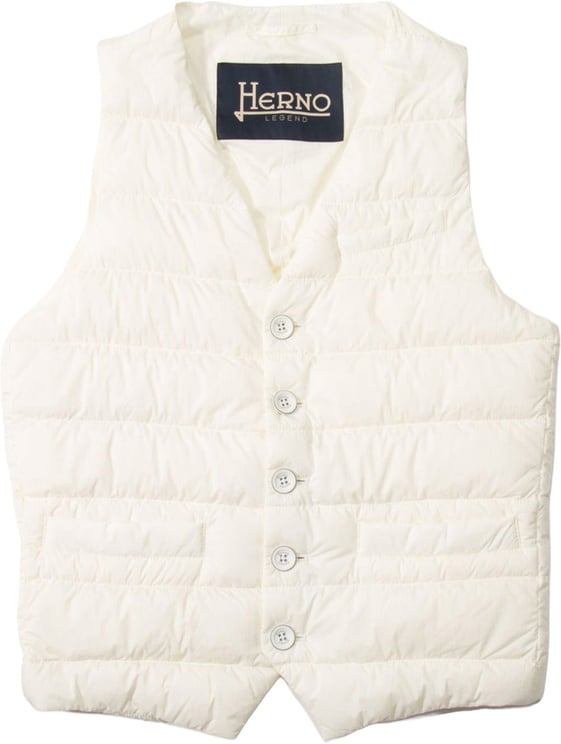 Herno Herno gilet piumino bianco, white
