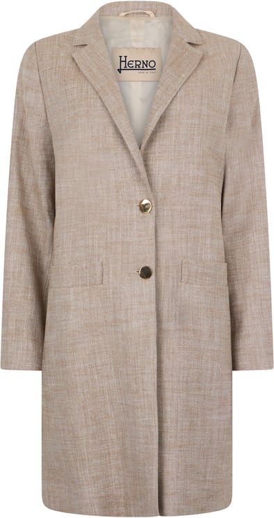Herno Elegant light beige coat, versatile and refined