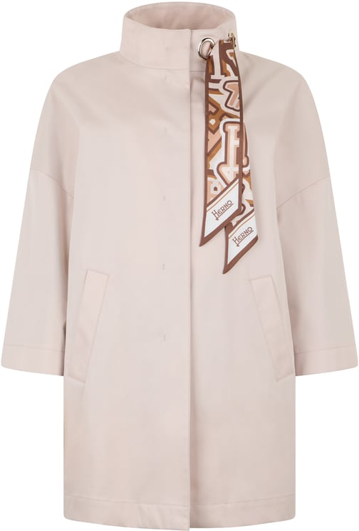 Herno Elegant beige jacket with high collar