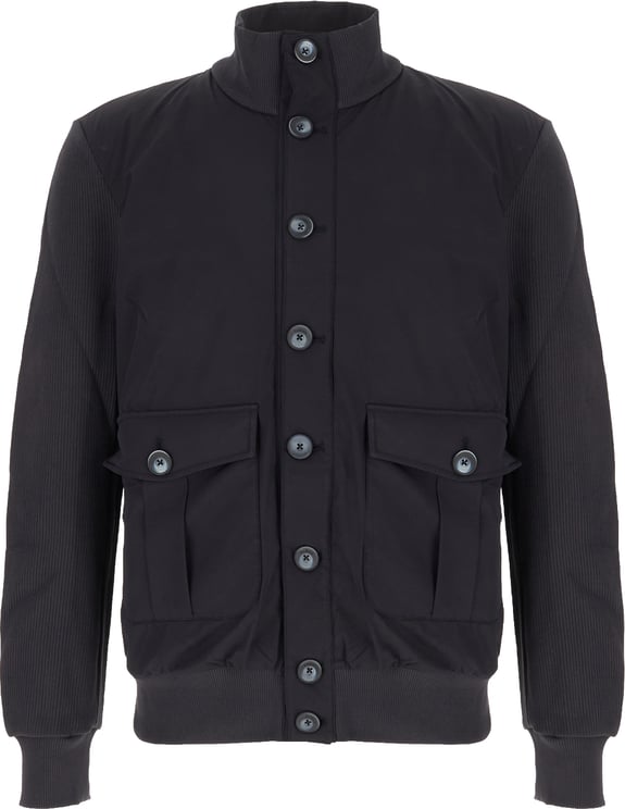 Herno Herno Navy blue cotton padded jacket
