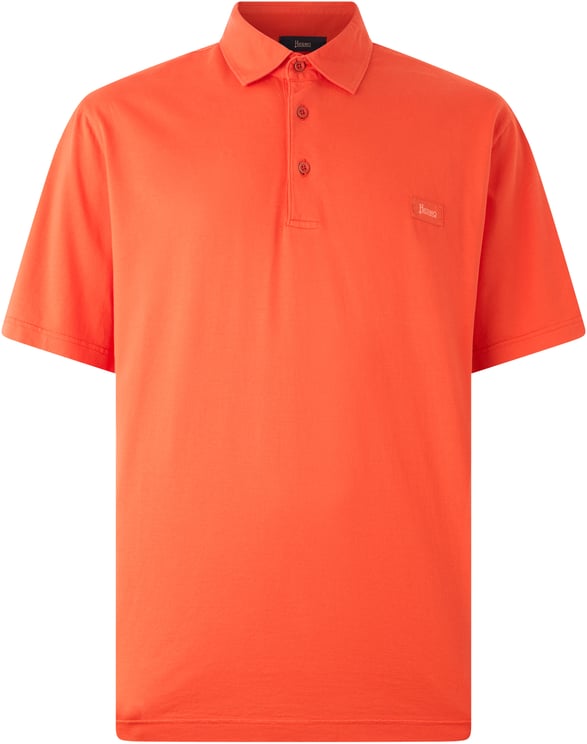 Herno Orange Soft and Breathable Polo for Every Occasion