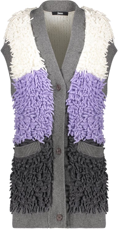 Herno Cardigan without sleeves colored with pockets