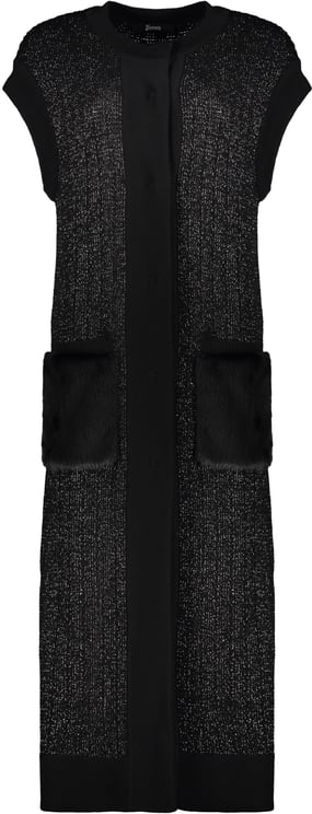 Herno Long cardigan without sleeves