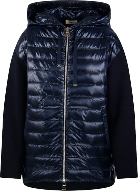 Herno Quilted Cotton Nylon Hooded Down Jacket