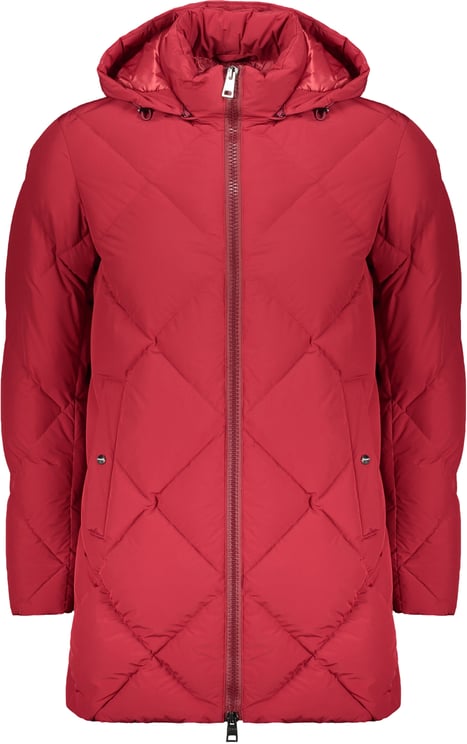 Herno Red padded jacket with hood