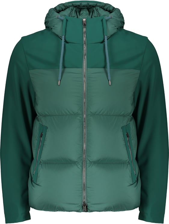 Herno Modern green padded jacket with hood