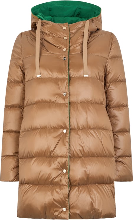 Herno Brown puffer jacket with hood, warm and modern
