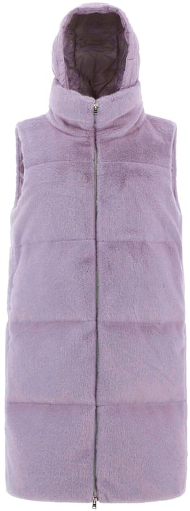 Herno HERNO Faux Fur Sleeveles Coat