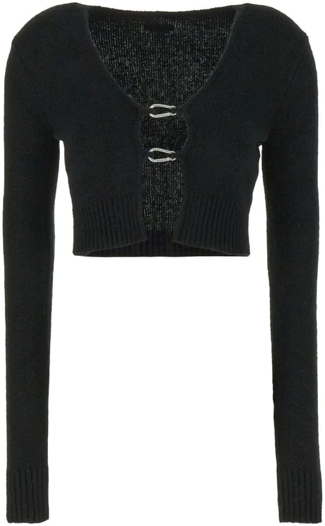 Heron Preston Heron Preston Black stretch acrylic blend cardigan